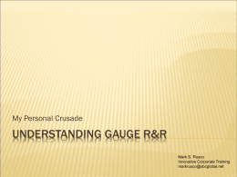 Understanding Gauge R & R