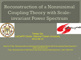 Reconstruction of a Nonminimal Coupling Theory with Scale