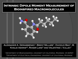 Intrinsic Dipole Moment Measurement of Bioinspired