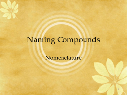 Naming Compounds - Derry Area School District