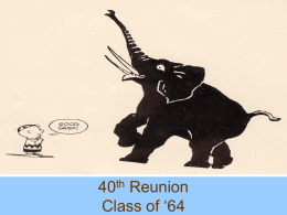40th Reunion/Class of 64
