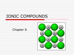 IONIC COMPOUNDS