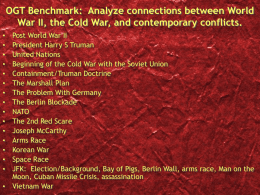 OGT Benchmark: Analyze connections between World War II
