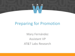 How to Get Promoted - CRA-W