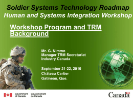 The Soldier Systems Technology Roadmap