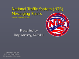 Getting Started with NTS Message Handling