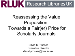 The Challenges for Research Libraries