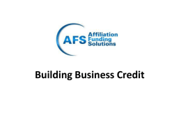 Getting Started with Business Credit