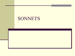 SONNETS - Weebly