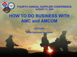 Aviation and Missile Life Cycle Management Command Update