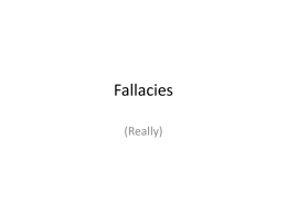 Fallacies - Michael Johnson's Homepage | All things