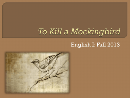 To Kill a Mockingbird - Greer Middle College Charter