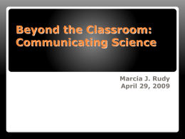 Beyond the Classroom – Communicating Science through Art
