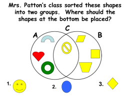 Mrs. Patton&rsquo;s class sorted these shapes into two groups