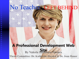 No Teacher Left Behind A Professional Development Web Site