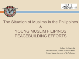 YOUNG MUSLIM FILIPINOS PEACEBUILDING EFFORTS