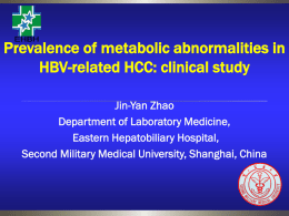 Prevalence of metabolic abnormalities in HBV related