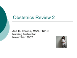 Obstetrics Review
