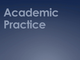 Academic Practice