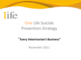 Powerpoint Presentation for veterinarians Nov 2011 Vers 5
