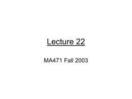 Lecture 22 - Rice U - Computational and Applied Mathematics