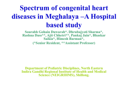 Spectrum of congenital heart diseases in Meghalaya