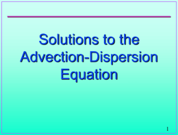 Solutions to the Advection