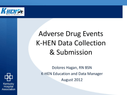 K-HEN ADE Data Coaching Call August 2012