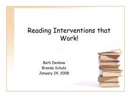 Research Based Interventions? How do I know?