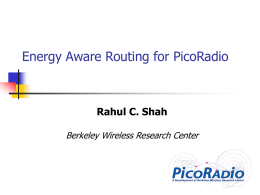 Energy Aware Routing for Low Energy Ad Hoc Sensor Networks