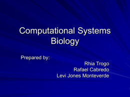 Computational Systems Biology