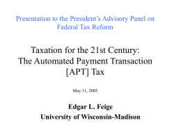 Taxation for the 21st Century: The Automated Payment
