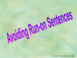 Avoiding Run-on Sentences ppt