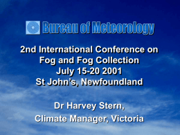 2nd International Conference on Fog and Fog Collection