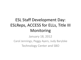 ESL Staff Development Day