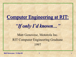Computer Engineering at RIT
