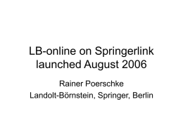 LB-online on Springerlink