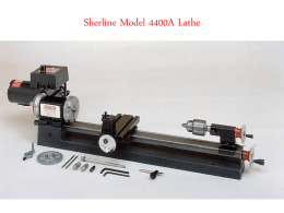 Sherline Model 4400A Lathe - Sherline Products