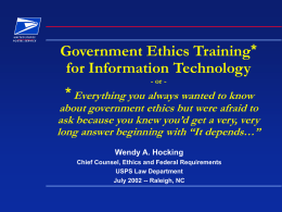 Government Ethics Training for Information Technology [07/02]