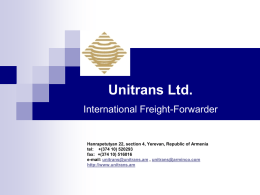 Unitrans Ltd., Yerevan, Armenia