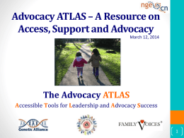 Empowering Individuals and Families as Advocates