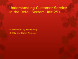 Understanding Customer Service in the Retail Sector
