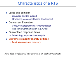 Characteristics of a RTS