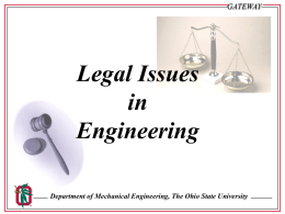 Legal Issues in Engineering