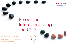Euroclear Interconnecting the CSD