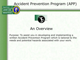 Accident Prevention Program Workshop