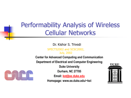 Performability Modeling in Wireless Mobile Communication