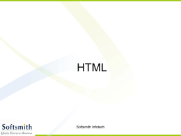 HTML - Softsmith