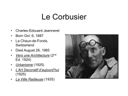 Le Corbusier - Texas Tech University