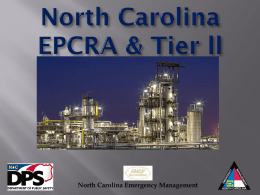 North Carolina Emergency Planning and Community Right